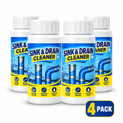 🌀Powerful Drain Cleaner - Household Kitchen & Toilet Anti-Bacterial Pipe Cleaning Agent, 99% Bacteria Kill, Odor-Free, Damage-Free Pipes, Heat Resistant, Dissolves 200+ Blockages Including Hair & Fat, Toilet Clog Fix