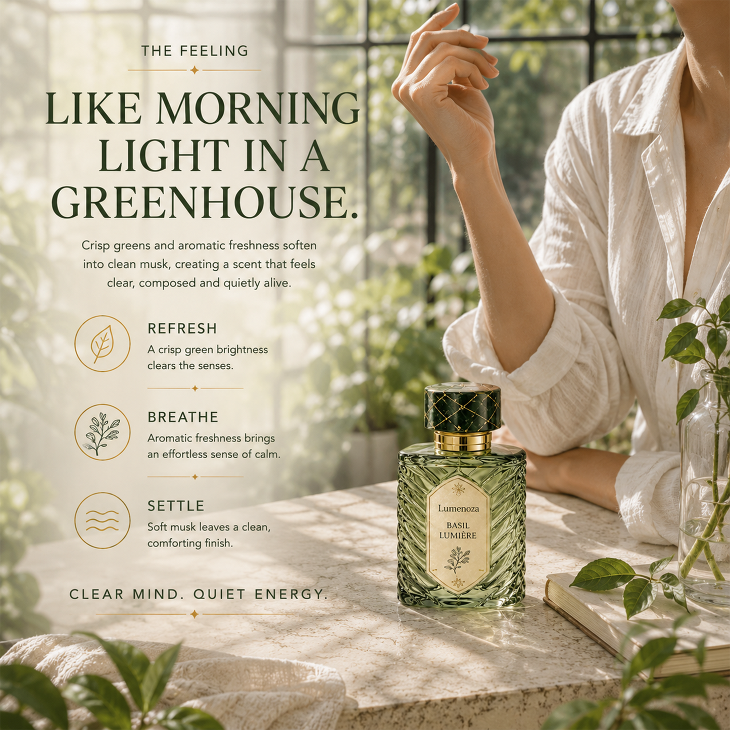 🌿 Lumenoza® BASIL LUMIÈRE Eau de Parfum