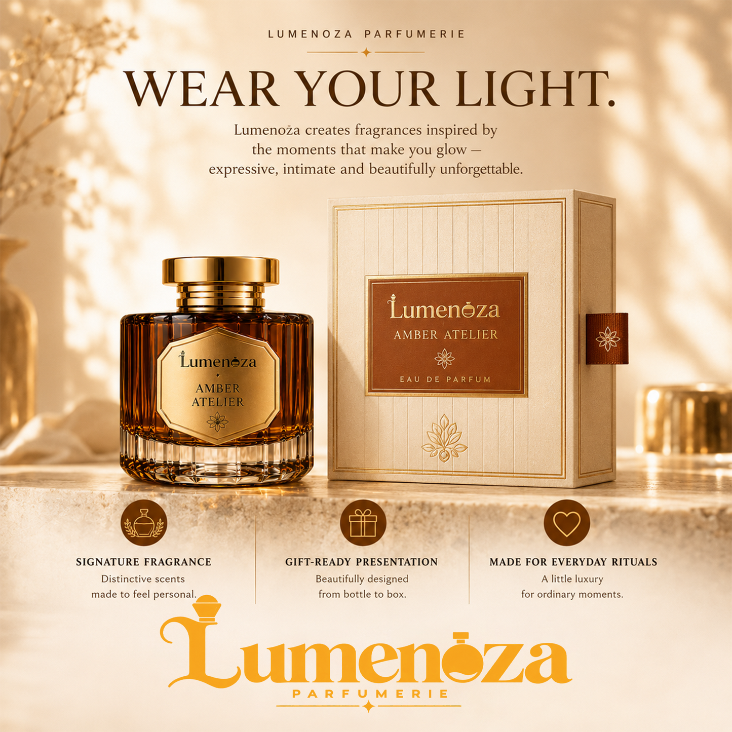 ✨ Lumenoza® AMBER ATELIER Eau de Parfum