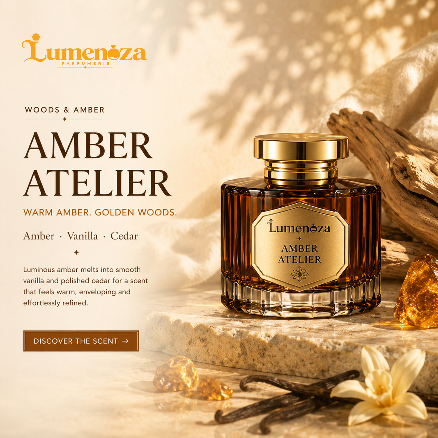 ✨ Lumenoza® AMBER ATELIER Eau de Parfum