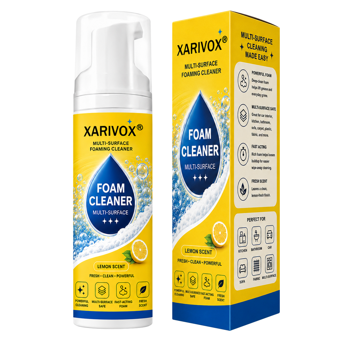 🔥Last Day 50% OFF🔥 Foam No-Rinse Cleaner — One Foam, More Surfaces for Tough Stains, Sofas, Carpets, Upholstery & Car Interiors